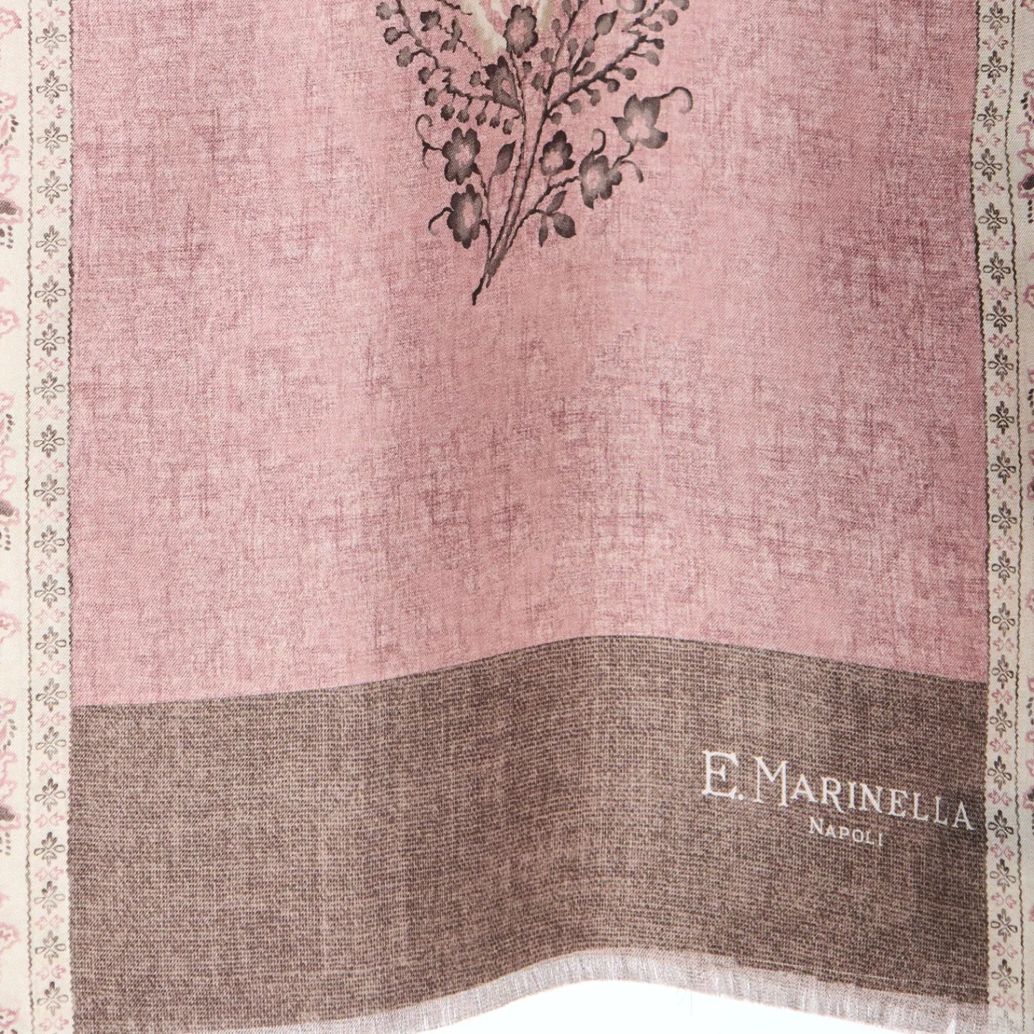 E.Marinella Sciarpe In Seta|SCIARPA TUBOLARE ROSA IN SETA TWILL Paisley pattern