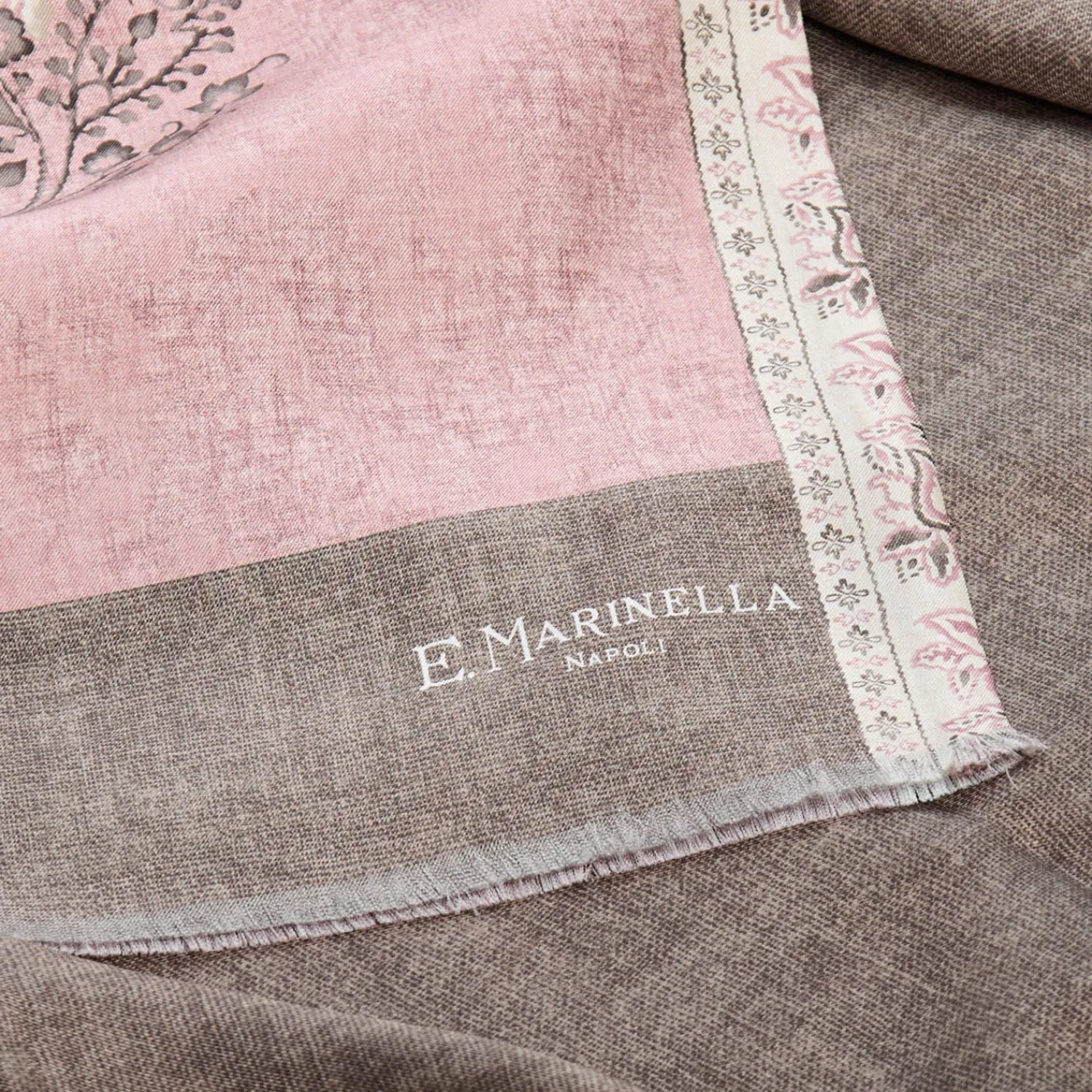 E.Marinella Sciarpe In Seta|SCIARPA TUBOLARE ROSA IN SETA TWILL Paisley pattern