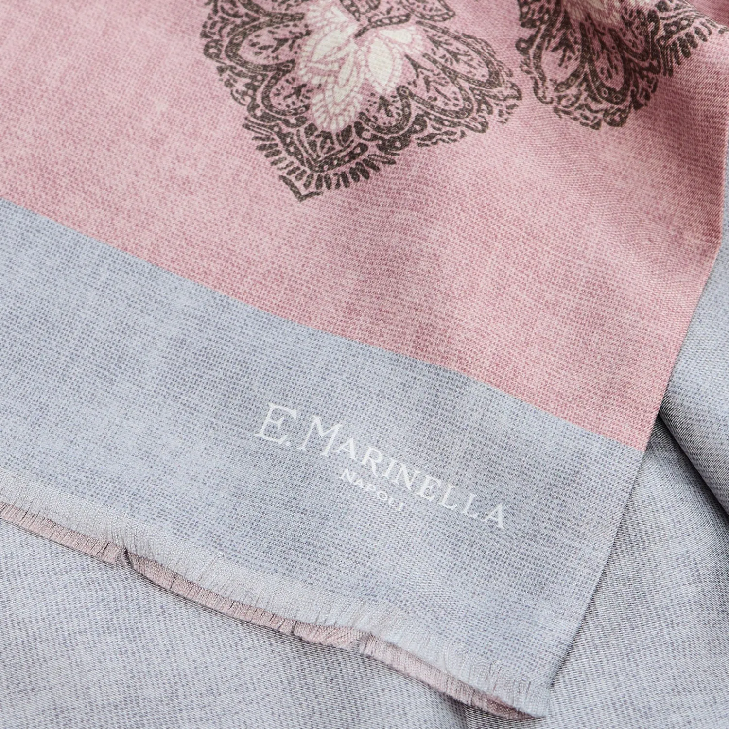 E.Marinella Sciarpe In Seta|SCIARPA TUBOLARE ROSA IN SETA TWILL Busy pattern