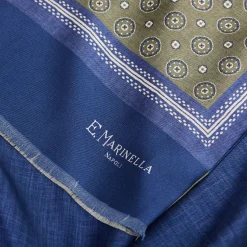 E.Marinella Sciarpe In Seta|SCIARPA TUBOLARE VERDE IN SETA TWILL Classic daisy