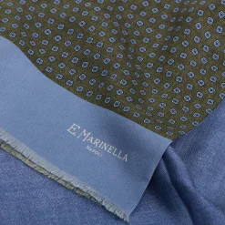 E.Marinella Sciarpe In Seta|SCIARPA TUBOLARE VERDE IN SETA TWILL Classic daisy
