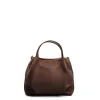 E.Marinella Tote Bag|SOFT BAG MARRONE SCURO In pelle liscia