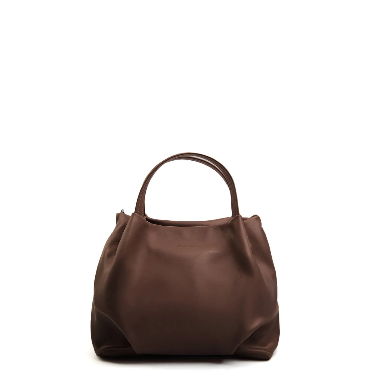 E.Marinella Tote Bag|SOFT BAG MARRONE SCURO In pelle liscia