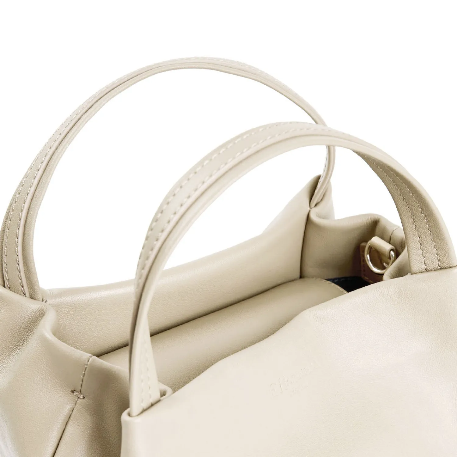 E.Marinella Mini Bag|SOFT MINI BAG BEIGE POLVERE In pelle liscia