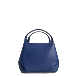 E.Marinella Mini Bag|SOFT MINI BAG BLU POLVERE In pelle liscia