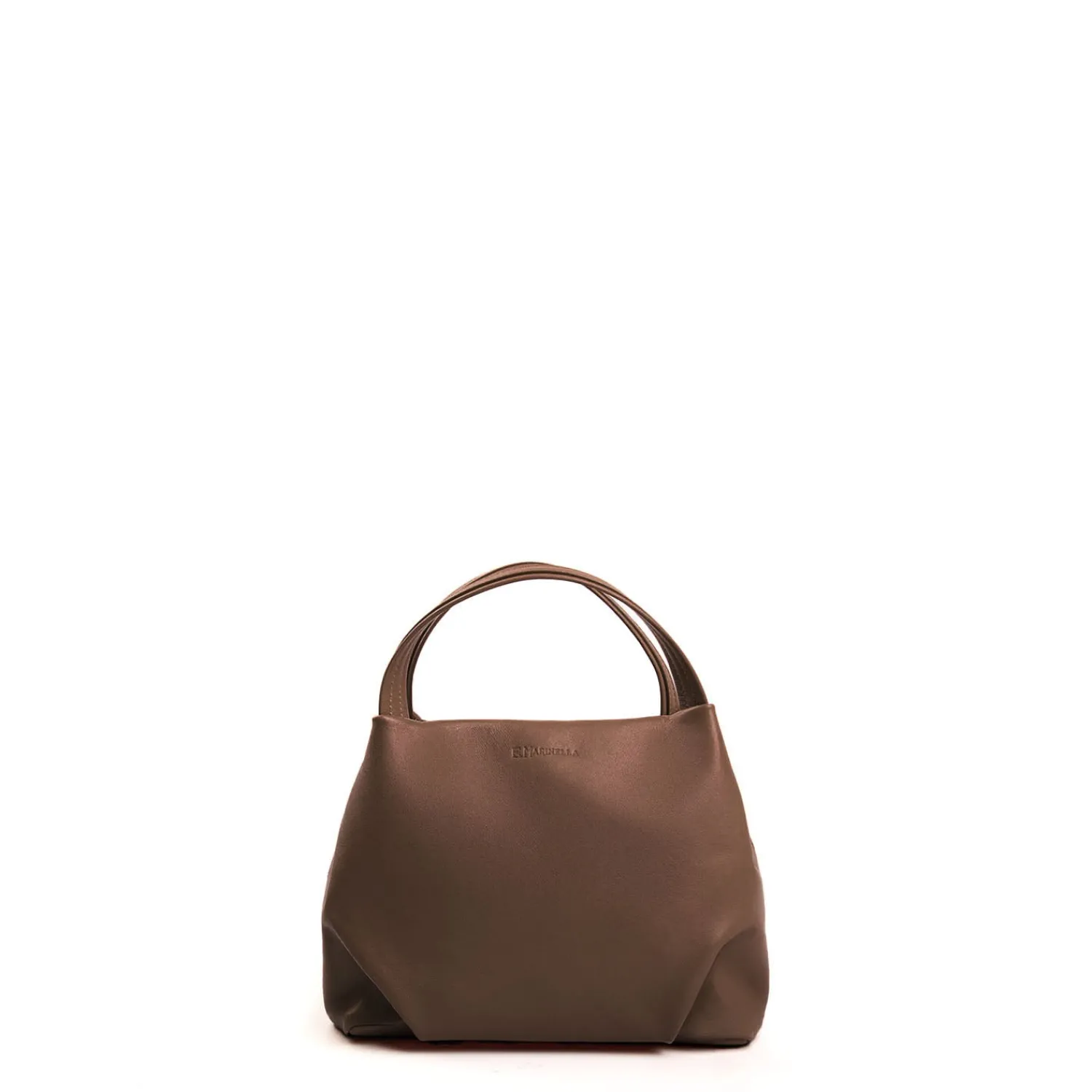 E.Marinella Mini Bag|SOFT MINI BAG MARRONE SCURO In pelle liscia