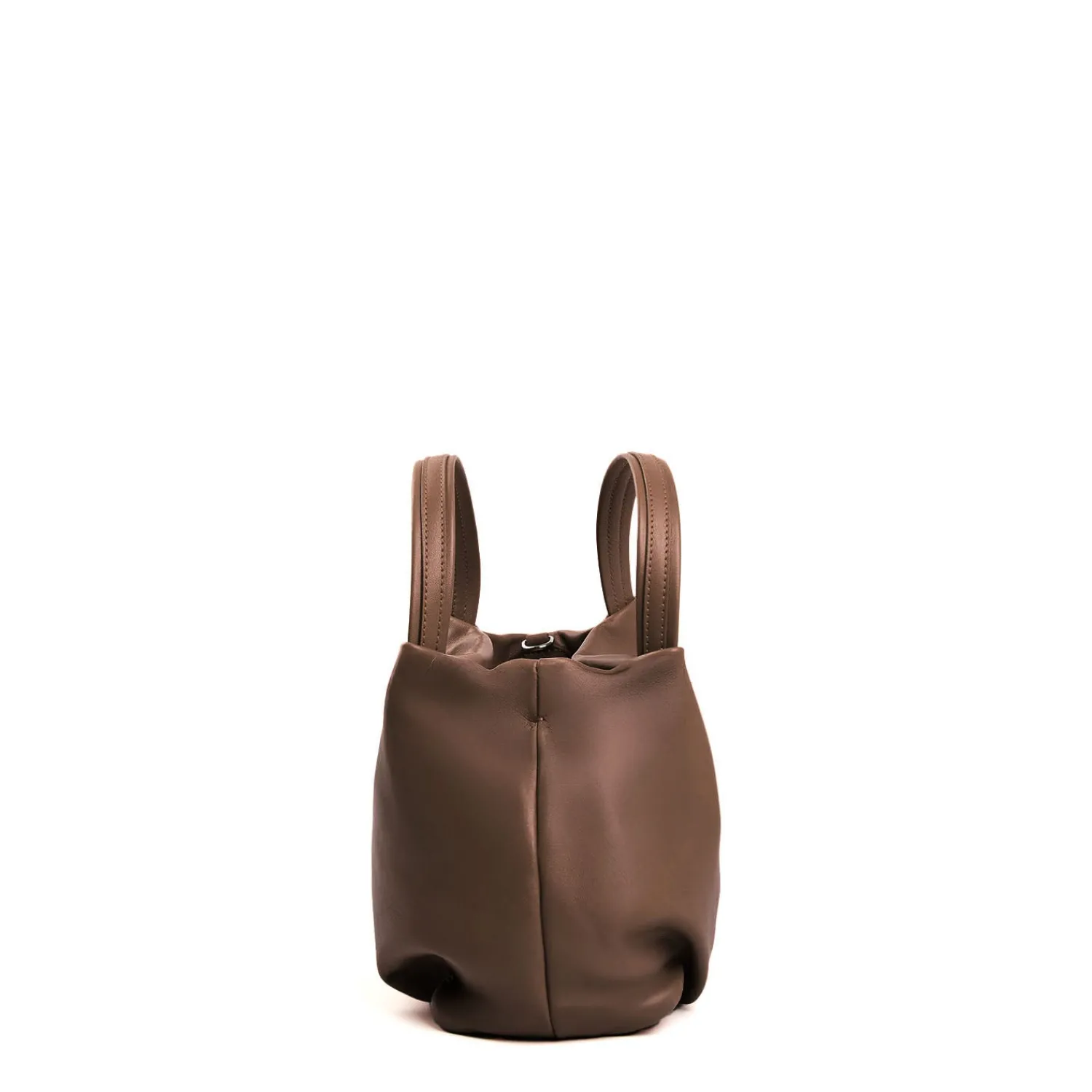 E.Marinella Mini Bag|SOFT MINI BAG MARRONE SCURO In pelle liscia