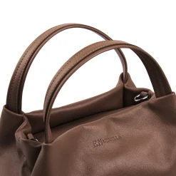 E.Marinella Mini Bag|SOFT MINI BAG MARRONE SCURO In pelle liscia