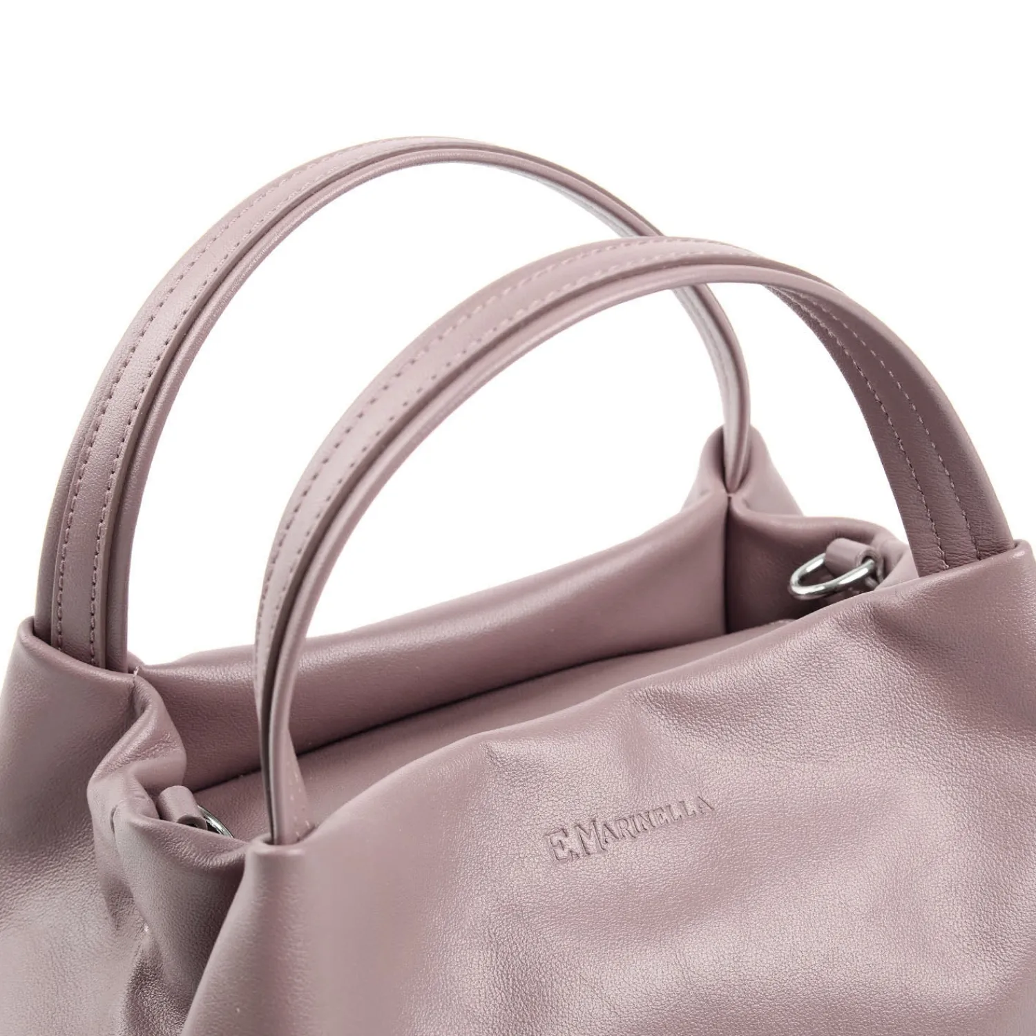 E.Marinella Mini Bag|SOFT MINI BAG ROSA In pelle liscia