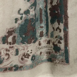 E.Marinella Sciarpe Invernali|STOLA BEIGE IN CASHMERE Collezione floreale