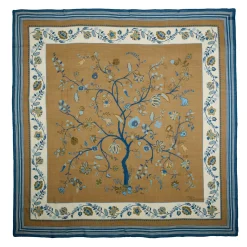 E.Marinella Sciarpe Invernali|STOLA BEIGE 140 IN LANA E CASHMERE Albero della vita
