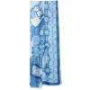 E.Marinella Sciarpe Invernali|STOLA BLU IN CASHMERE Collezione elefanti