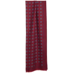 E.Marinella Sciarpe Invernali|STOLA BORDEAUX IN LANA Decorazioni floreali