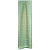 E.Marinella Sciarpe Estive|STOLA IN VOILE DI COTONE E SETA VERDE Fiore monogram 100