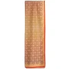 E.Marinella Sciarpe Estive|STOLA IN VOILE DI COTONE E SETA ARANCIONE Fiore monogram 100