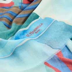 E.Marinella Sciarpe Invernali|STOLA VERDE IN CASHMERE Collezione floreale