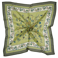 E.Marinella Sciarpe Invernali|STOLA VERDE OLIVA 140 IN LANA E CASHMERE Albero della vita