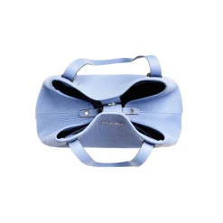 E.Marinella Tote Bag|TOTE BAG AZZURRO POLVERE In pelle martellata