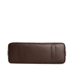 E.Marinella Tote Bag|TOTE BAG MARRONE In lana e pelle martellata