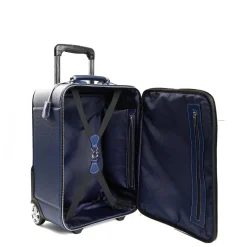 E.Marinella Borse Da Viaggio E Trolley|Borse Da Viaggio E Trolley|TROLLEY SEMIRIGIDO BLU In pelle martellata