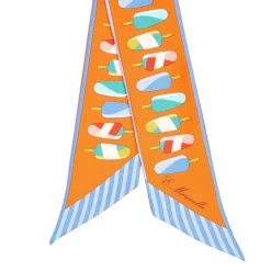 E.Marinella Twilly E Bandeaux|TWILLY IN SETA ARANCIONE La gelateria