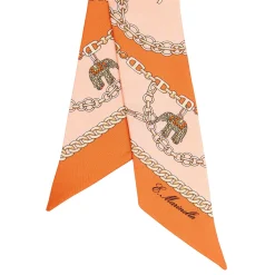 E.Marinella Twilly E Bandeaux|TWILLY IN SETA ARANCIONE Lucky elephant
