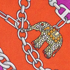 E.Marinella Twilly E Bandeaux|TWILLY IN SETA ARANCIONE Lucky elephant
