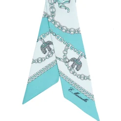 E.Marinella Twilly E Bandeaux|TWILLY IN SETA AZZURRO Lucky elephant