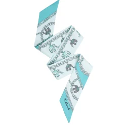 E.Marinella Twilly E Bandeaux|TWILLY IN SETA AZZURRO Lucky elephant