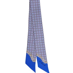 E.Marinella Twilly E Bandeaux|TWILLY IN SETA BLUETTE Microfantasia fiore