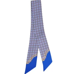 E.Marinella Twilly E Bandeaux|TWILLY IN SETA BLUETTE Microfantasia fiore