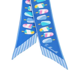 E.Marinella Twilly E Bandeaux|TWILLY IN SETA BLU La gelateria