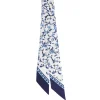 E.Marinella Twilly E Bandeaux|TWILLY IN SETA BLU SCURO Garden flower