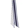 E.Marinella Twilly E Bandeaux|TWILLY IN SETA BLU SCURO Logo em