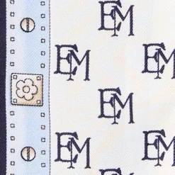 E.Marinella Twilly E Bandeaux|TWILLY IN SETA BLU SCURO Logo em