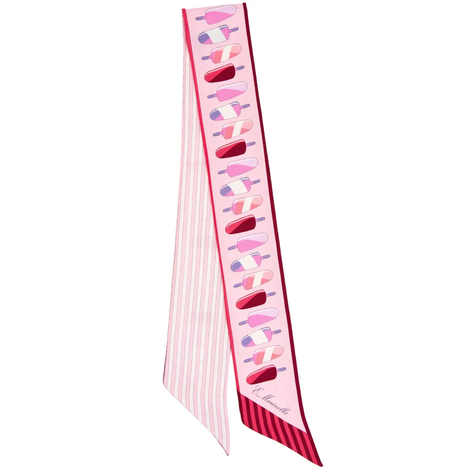 E.Marinella Twilly E Bandeaux|TWILLY IN SETA FUCSIA La gelateria