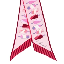 E.Marinella Twilly E Bandeaux|TWILLY IN SETA FUCSIA La gelateria