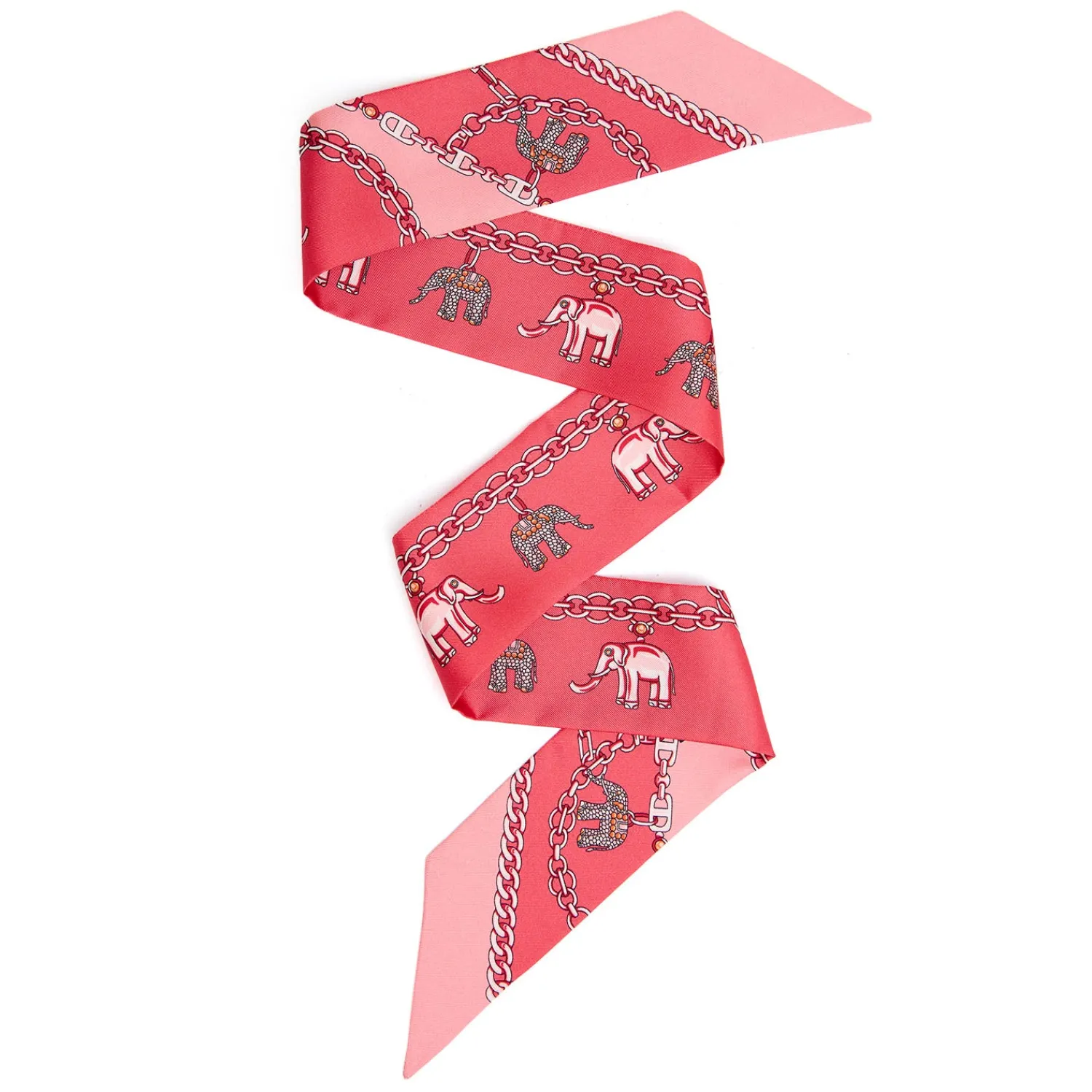 E.Marinella Twilly E Bandeaux|TWILLY IN SETA ROSA Lucky elephant