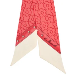 E.Marinella Twilly E Bandeaux|TWILLY IN SETA ROSSO Fiori d'archivio