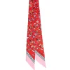 E.Marinella Twilly E Bandeaux|TWILLY IN SETA ROSSO Garden flower