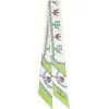 E.Marinella Twilly E Bandeaux|TWILLY IN SETA VERDE CHIARO Lucky elephant
