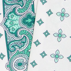 E.Marinella Twilly E Bandeaux|TWILLY IN SETA VERDE Greek key floral