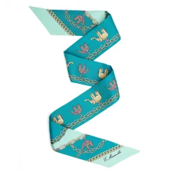 E.Marinella Twilly E Bandeaux|TWILLY IN SETA VERDE Lucky elephant